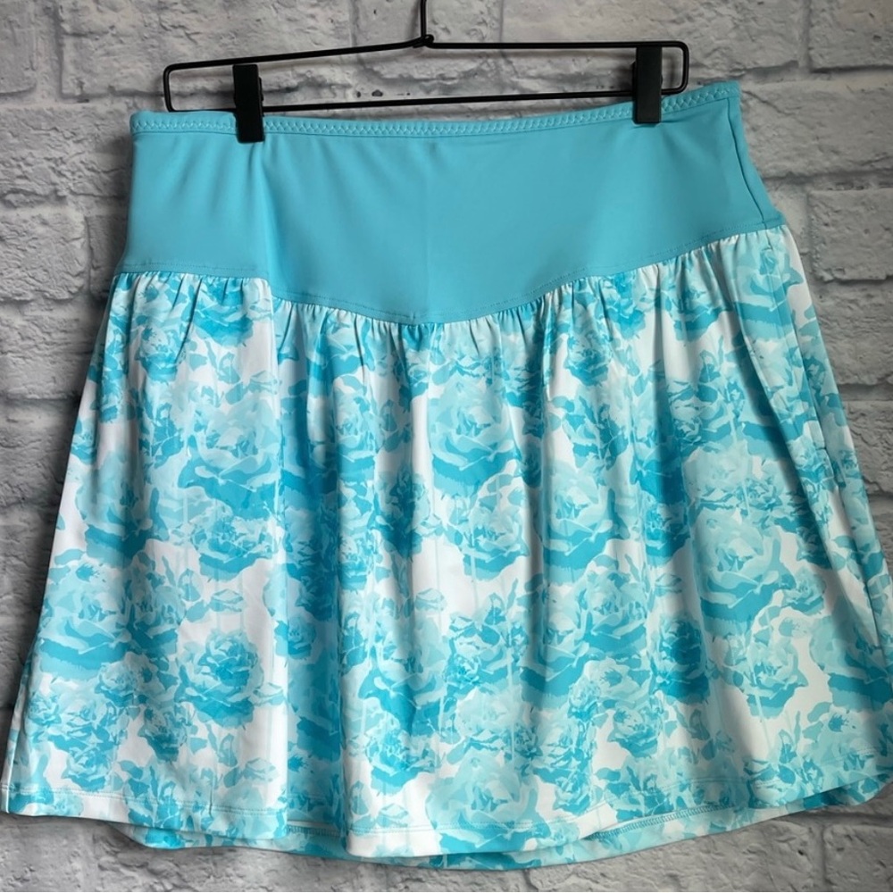 Annika Cutter & Buck Drytec 50+ Blue Golf Skort - L